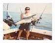 Captain John Wagner with fish caught off Chicago